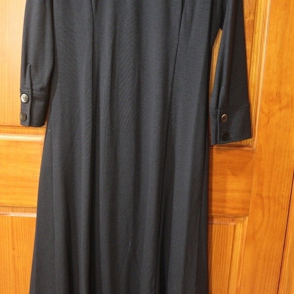 AK Anne Klein Charcoal Gray Midi Wrap Dress Medium - Picture 6 of 11